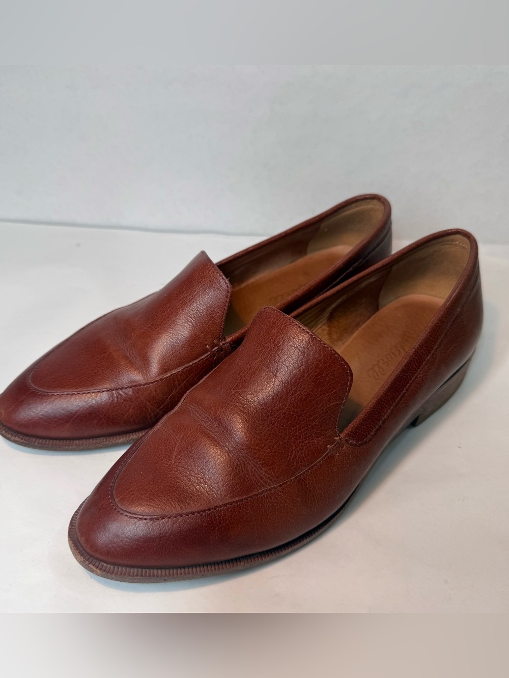 Madewell Frances Leather Loafer Slip on w Cloudlift Cushion H2419 Shoes SZ 6